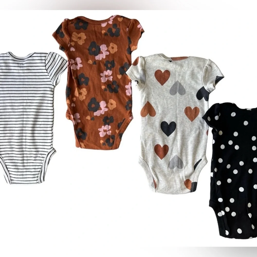 Carter's Baby Girl Short Sleeve Bodysuits Bundle | 3M